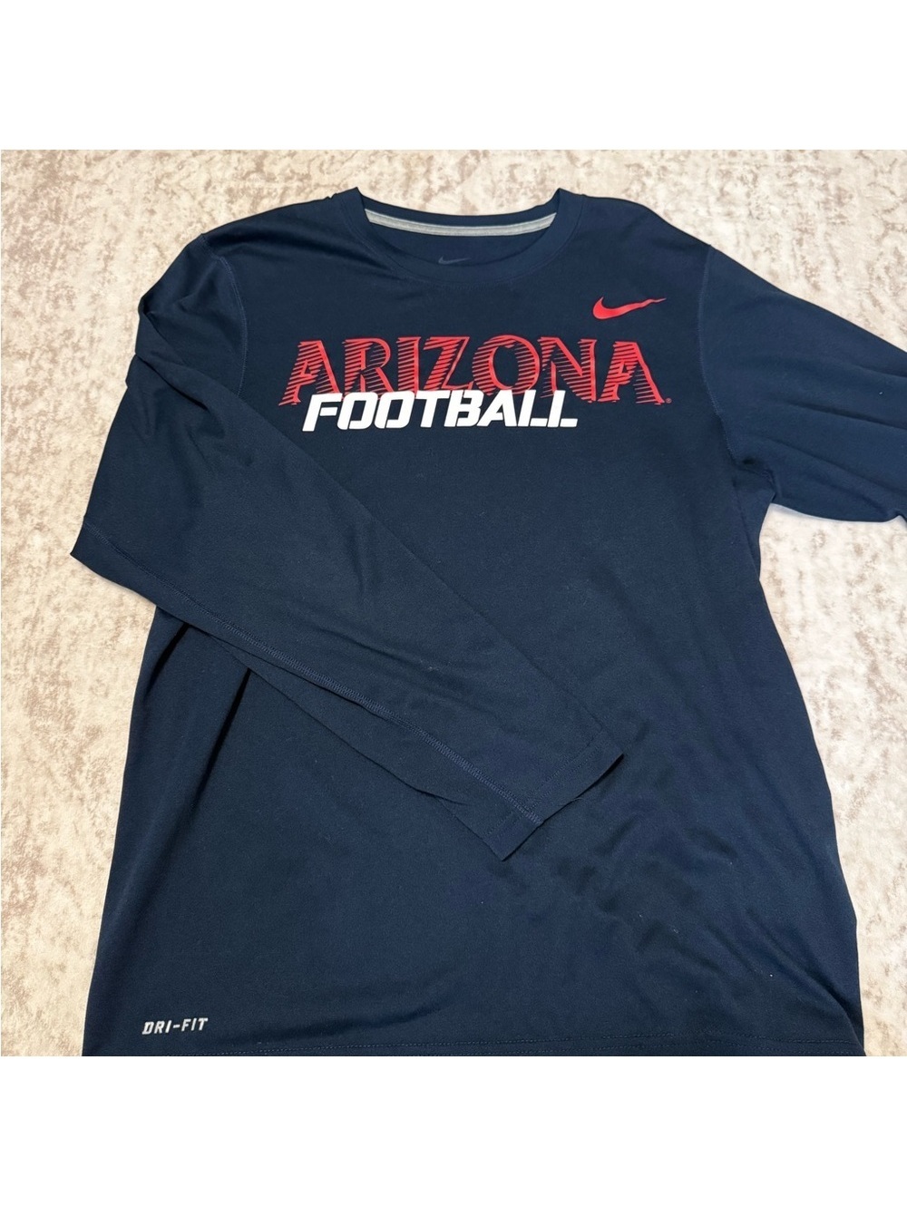 Nike DRI-FIT Arizona Football Navy Long Sleeve Shirt
